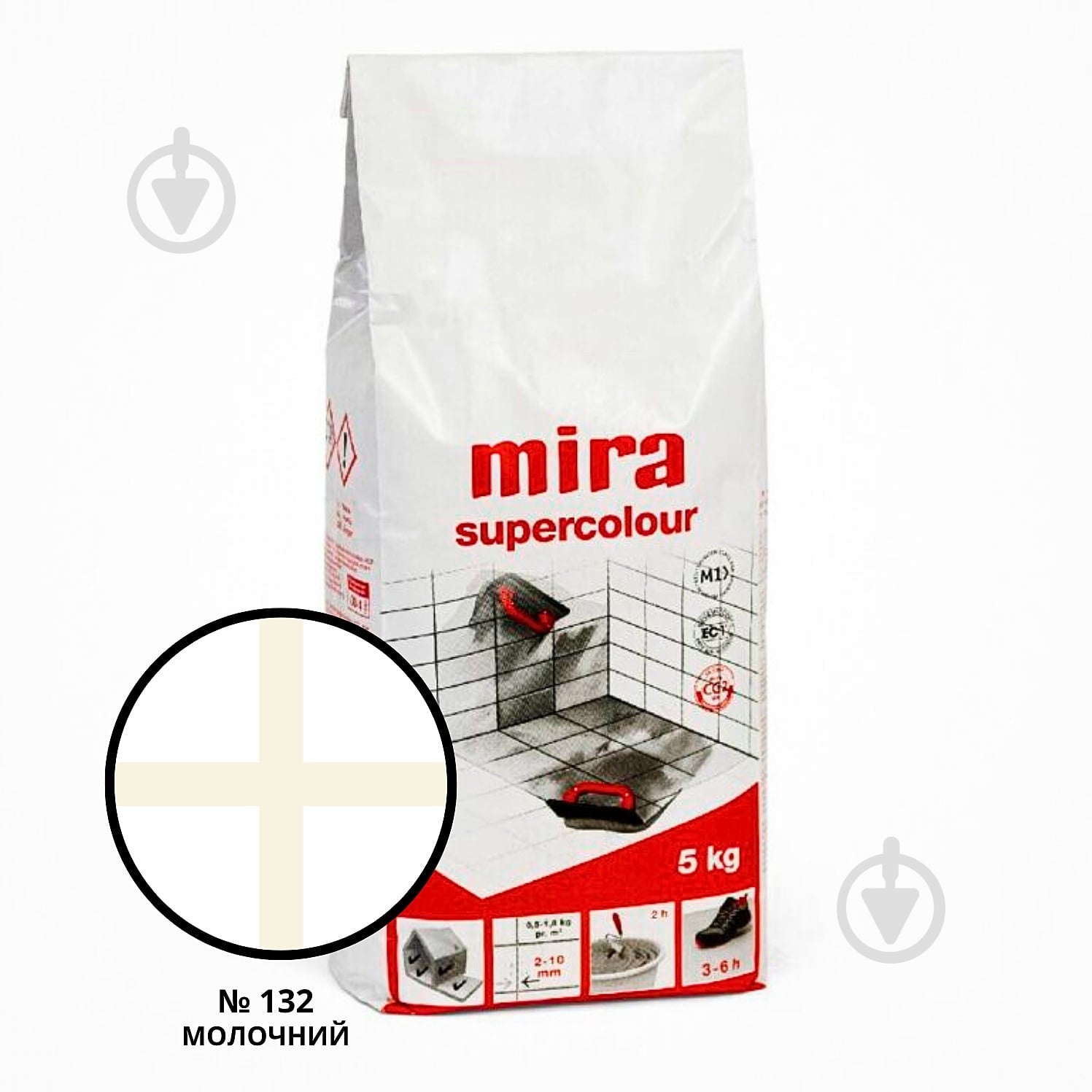 Затирка для плитки Mira Supercolour 112 5 кг молочный - фото 1