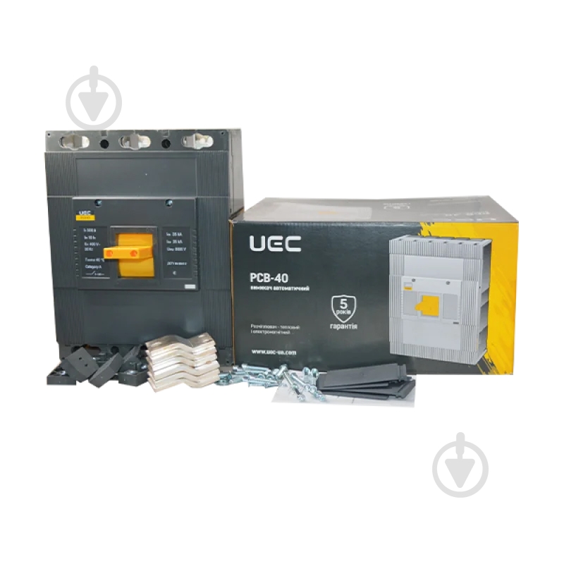 Автоматический выключатель UEC PCB40 3Р 400А 35кА MCCB-PCB-40-3-0400 - фото 2