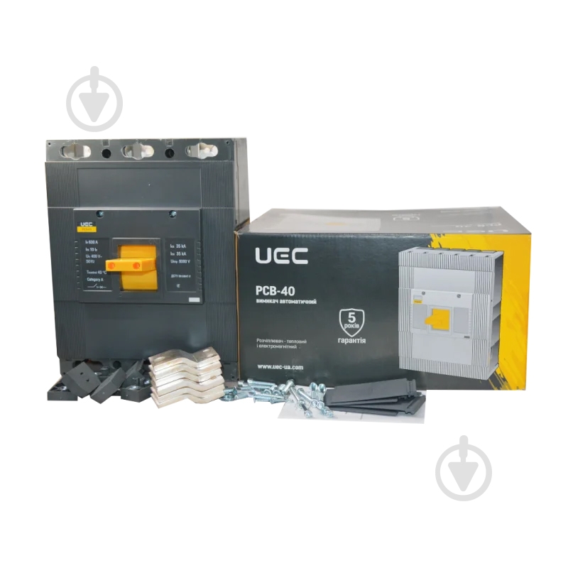 Автоматичний вимикач UEC PCB40 3Р 630А 35кА MCCB-PCB-40-3-0630 - фото 3