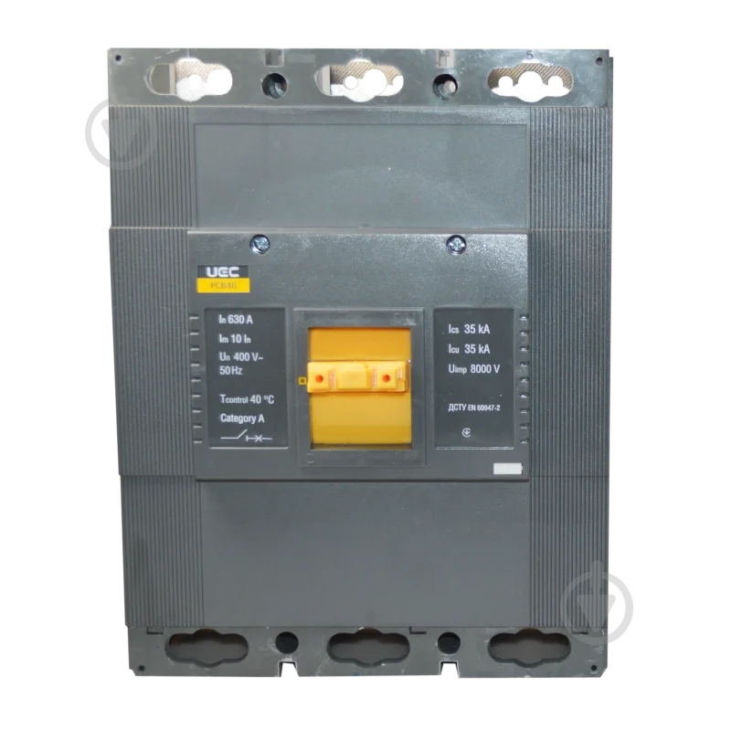 Автоматичний вимикач UEC PCB40 3Р 630А 35кА MCCB-PCB-40-3-0630 - фото 2