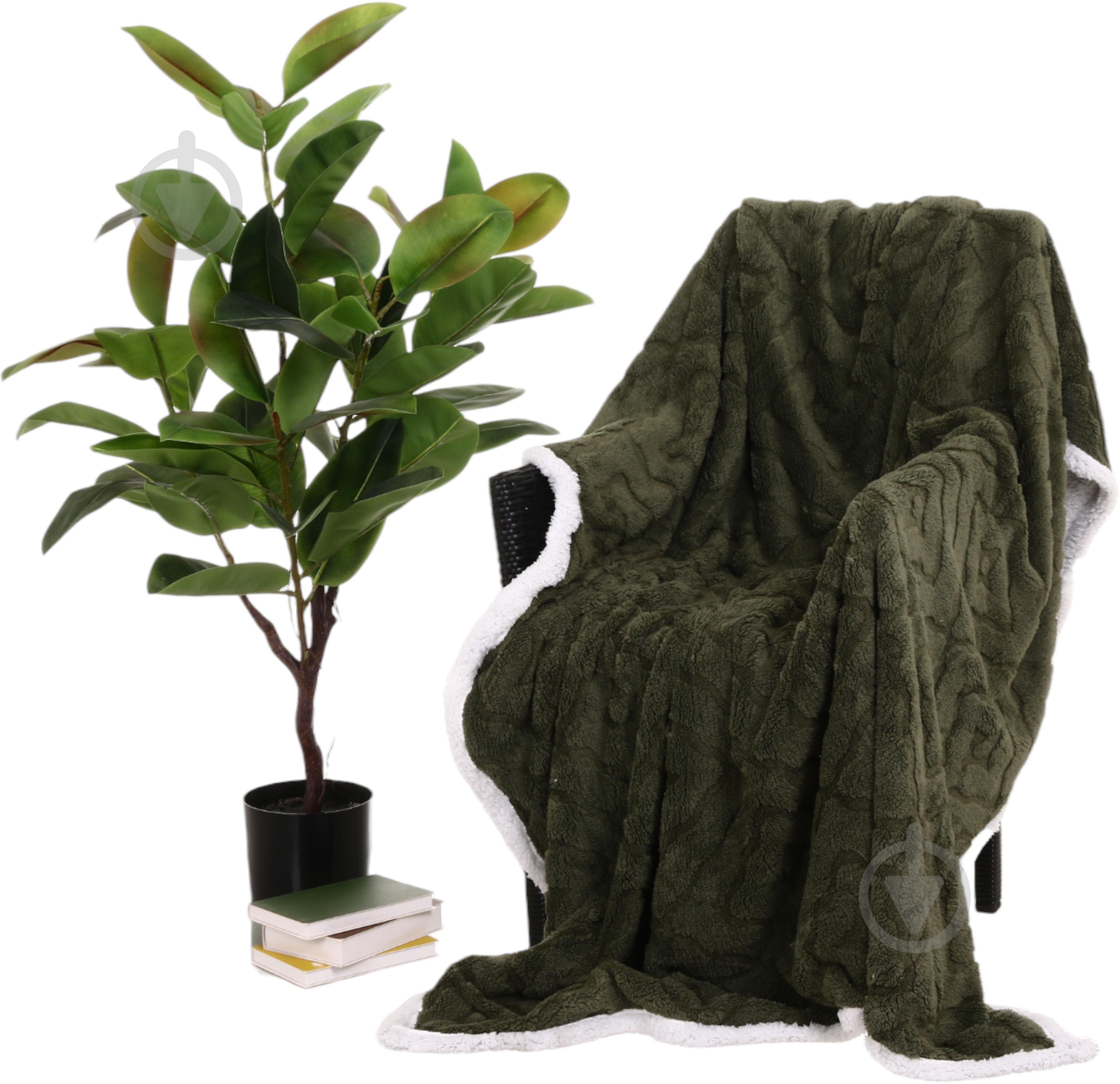 Плед Double Jacquard Sherpa 200x220 см зеленый La Nuit - фото 1 Плед Double Jacquard Sherpa 200x220 см зеленый La Nuit - фото 1