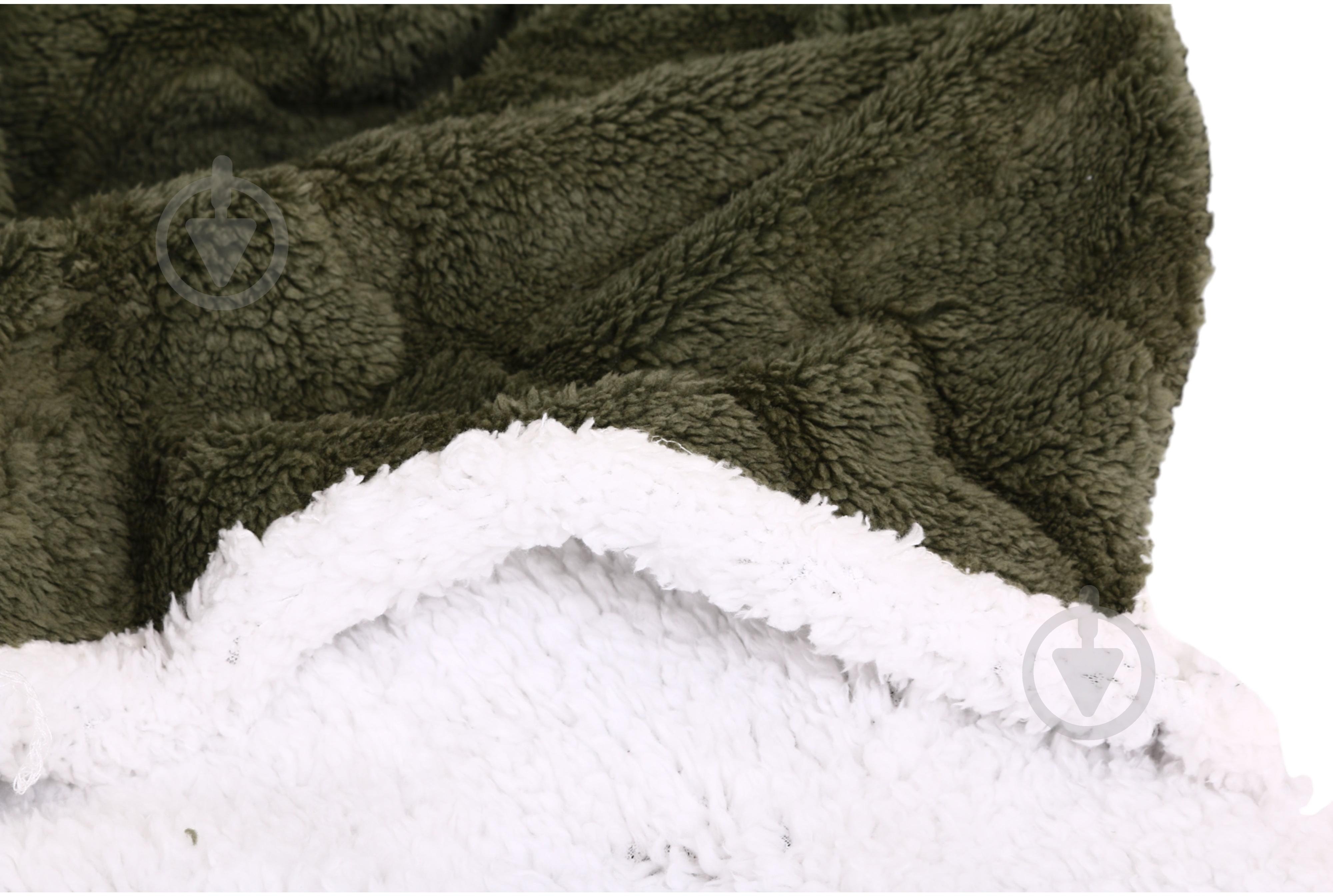 Плед Double Jacquard Sherpa 200x220 см зеленый La Nuit - фото 3 Плед Double Jacquard Sherpa 200x220 см зеленый La Nuit - фото 3