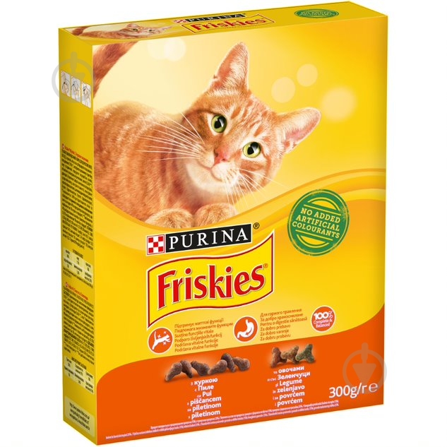 Корм сухий для дорослих кішок FRISKIES by Purina з куркою та овочами 300 г - фото 9