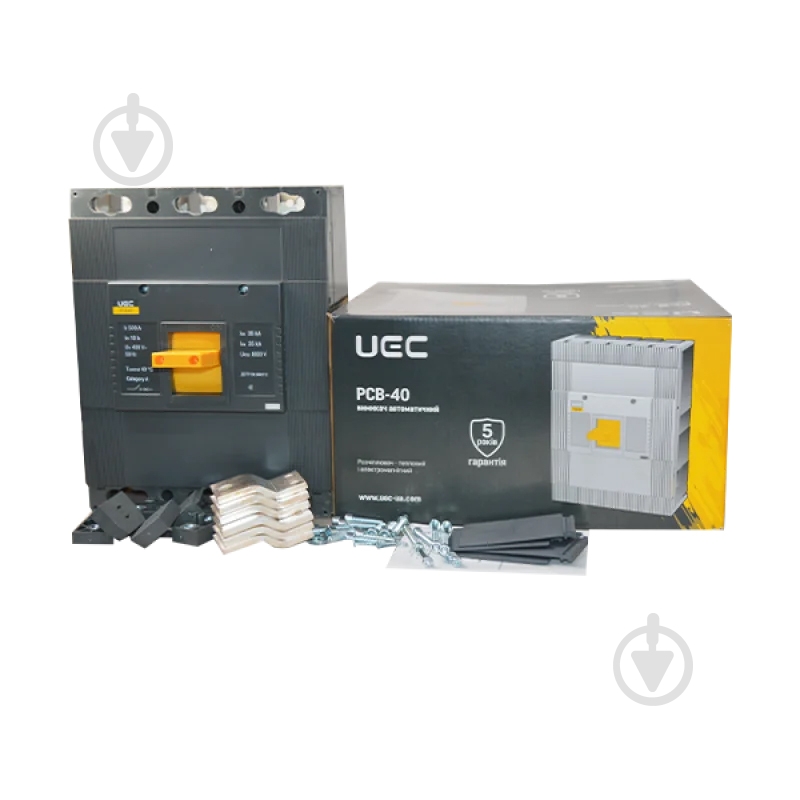 Автоматический выключатель UEC PCB40 3Р 500А 35кА MCCB-PCB-40-3-0500 - фото 3