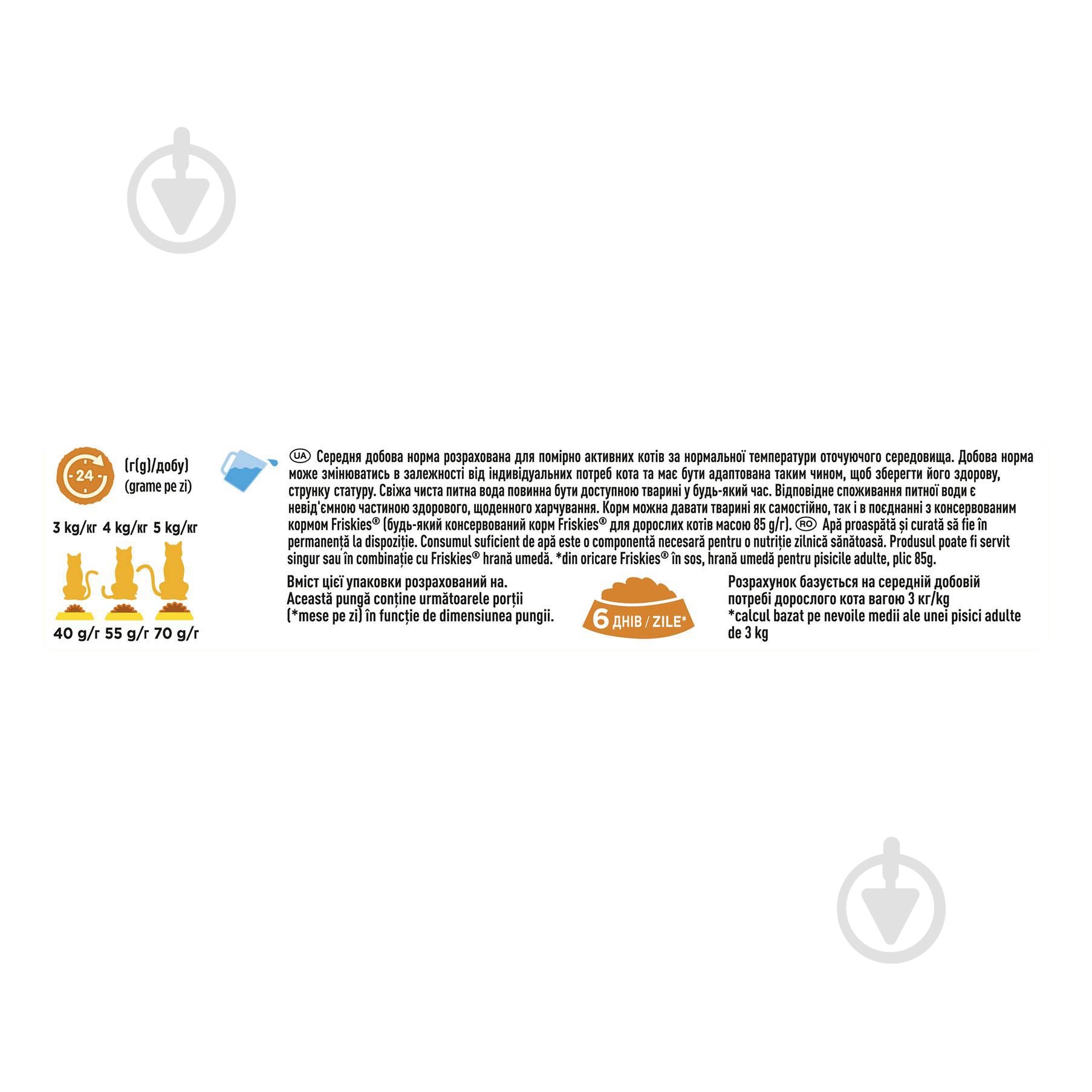 Корм сухой для взрослых кошек, постоянно находящихся в помещении FRISKIES by Purina Indoor с курицей и индейкой, с овощами 270 г - фото 3 Корм сухой для взрослых кошек, постоянно находящихся в помещении FRISKIES by Purina Indoor с курицей и индейкой, с овощами 270 г - фото 3