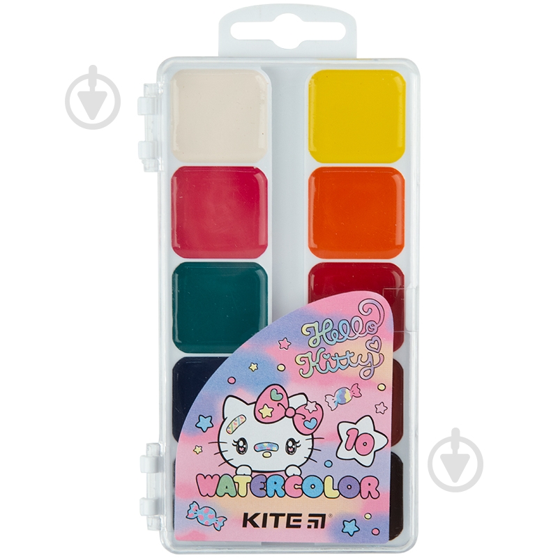Краски акварельные Hello Kitty 10 шт. HK23-060 KITE - фото 1