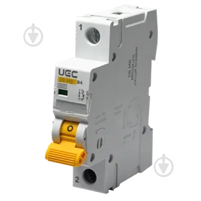 Автоматический выключатель UEC SB-M8 1P 04A B 4,5кA MCB45-1-004-B - фото 1