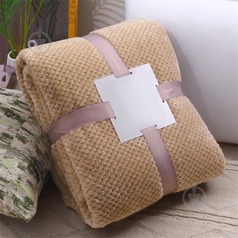 Плед Dota Sherpa 200x220 см коричневый La Nuit - фото 2 Плед Dota Sherpa 200x220 см коричневый La Nuit - фото 2