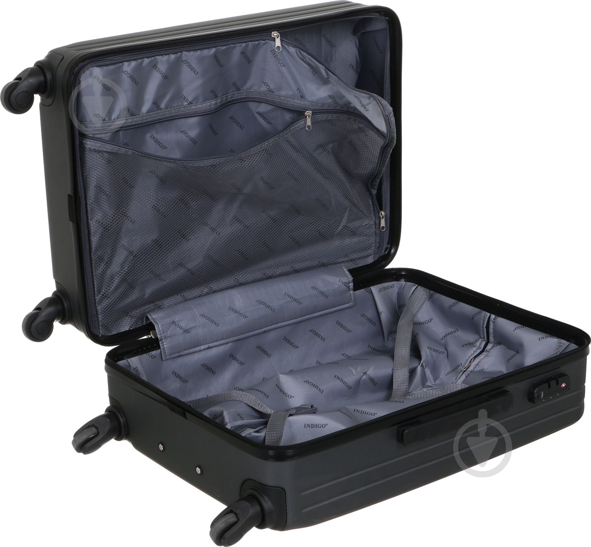 Чемодан Indigo TD18257 серый ABS 60х44х25,5 см - фото 4 Чемодан Indigo TD18257 серый ABS 60х44х25,5 см - фото 4