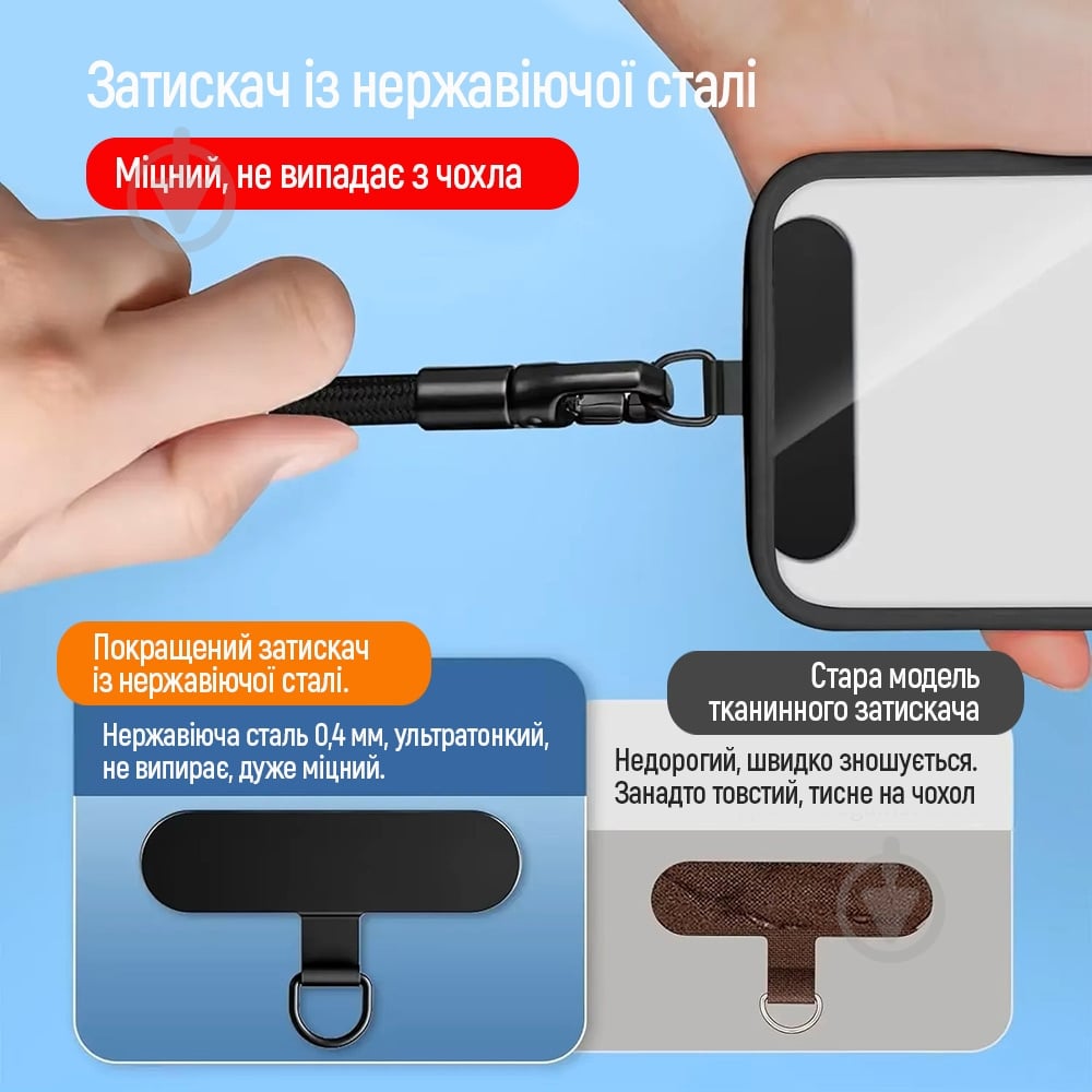 Ремешок для смартфона ColorWay Handy Strap черный (CW-SCHS-BK) - фото 22