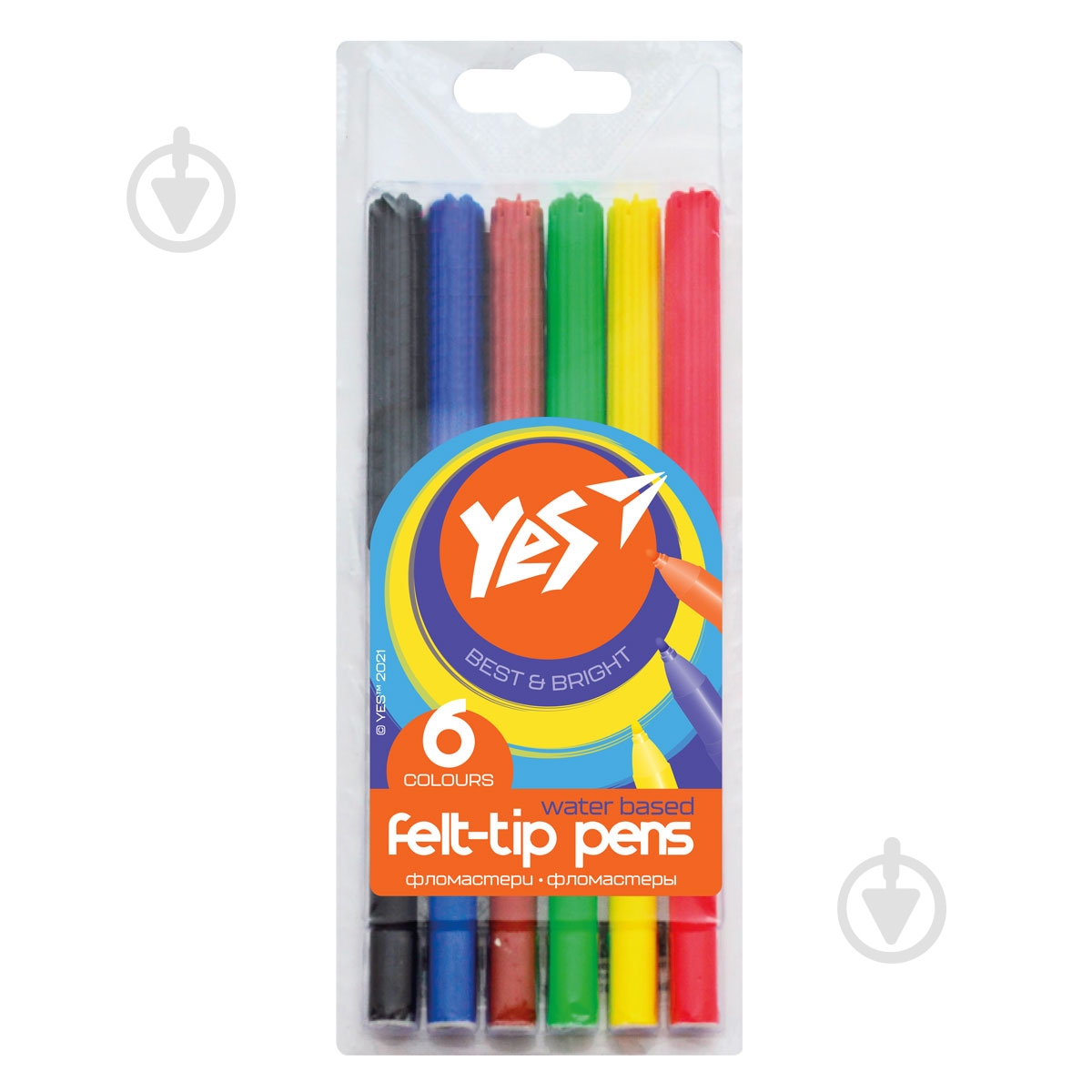 Набор фломастеров 6 цветов Erudite YES - фото 1