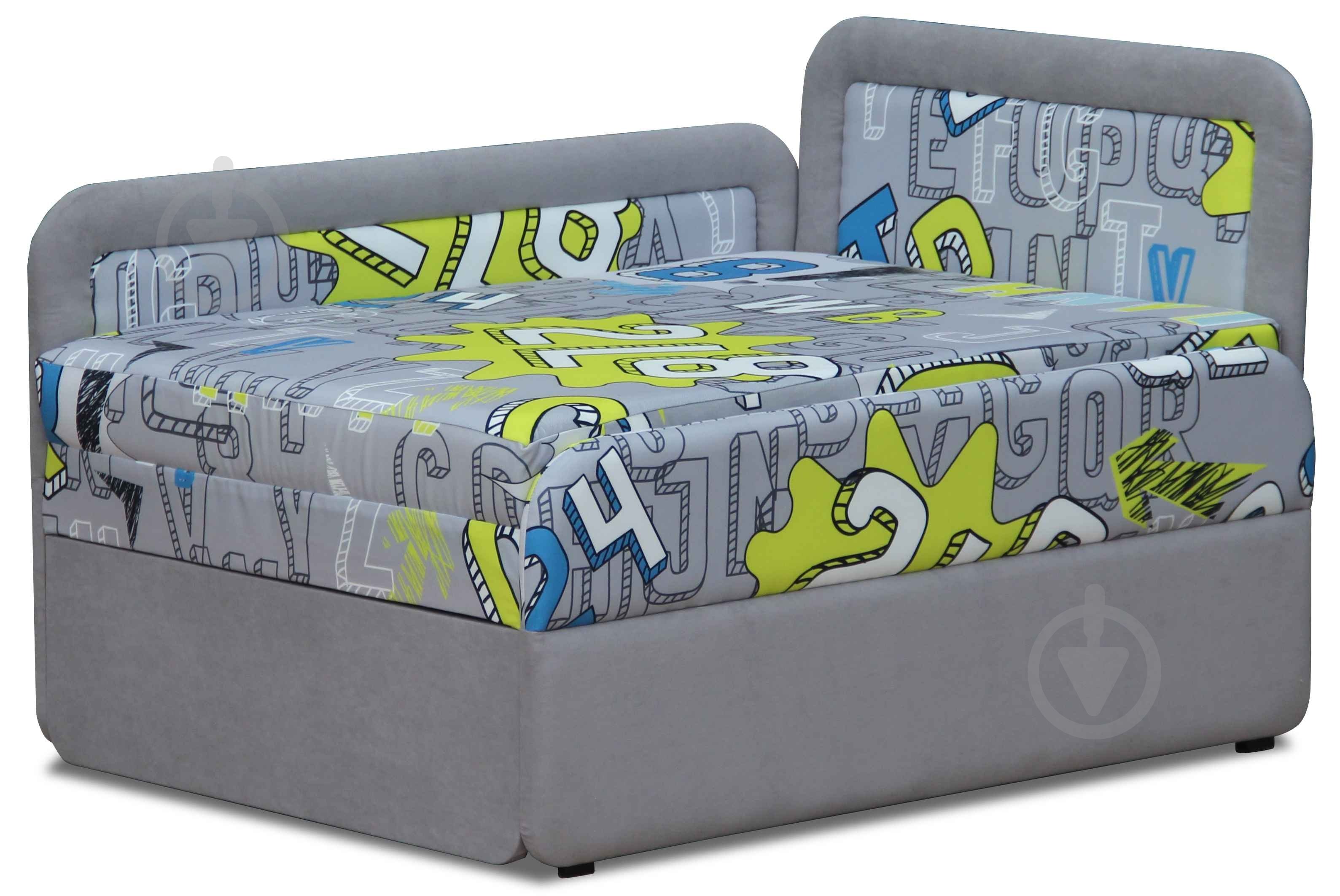 Тахта детский Берегиня Марио левый серый графит 750x970x660 мм - фото 1 Тахта детский Берегиня Марио левый серый графит 750x970x660 мм - фото 1