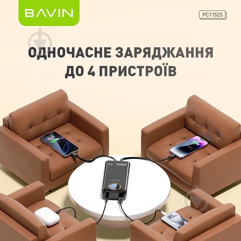 Повербанк BAVIN 10000 mAh black (Y-PC1152S-BK) - фото 4
