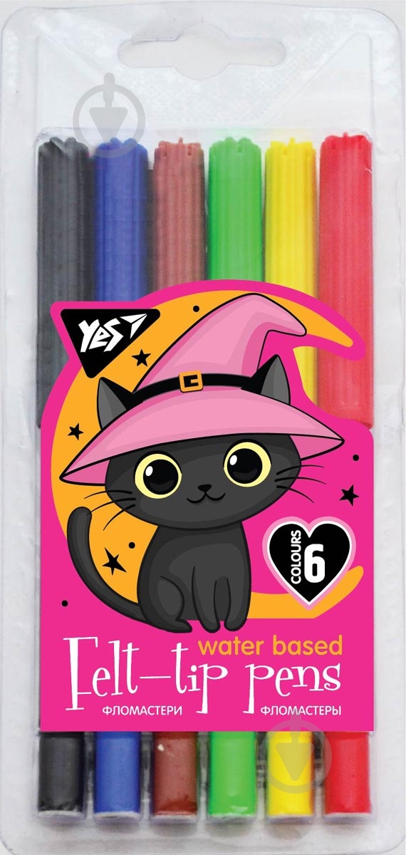 Набор фломастеров 6 цветов Little Witch YES - фото 1