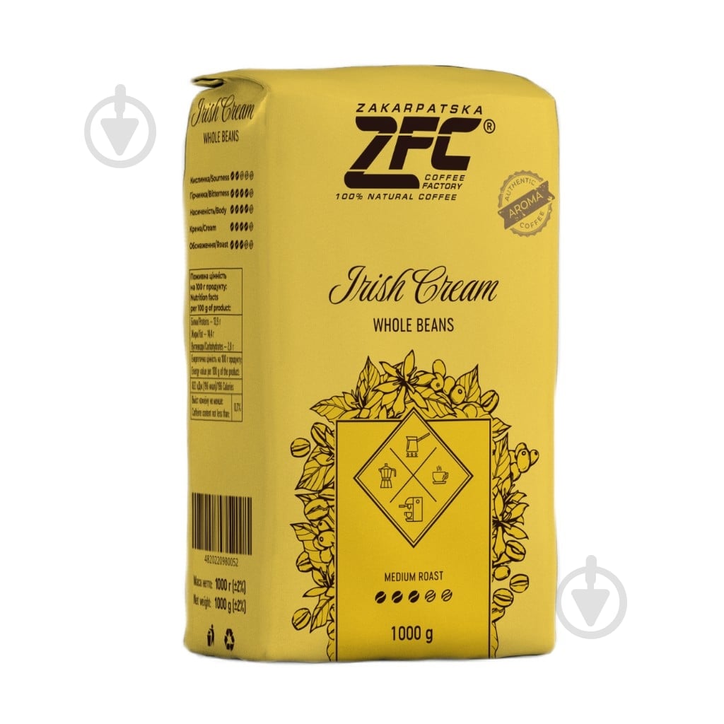 Кава в зернах ZFC Irish Cream 1000 г - фото 1