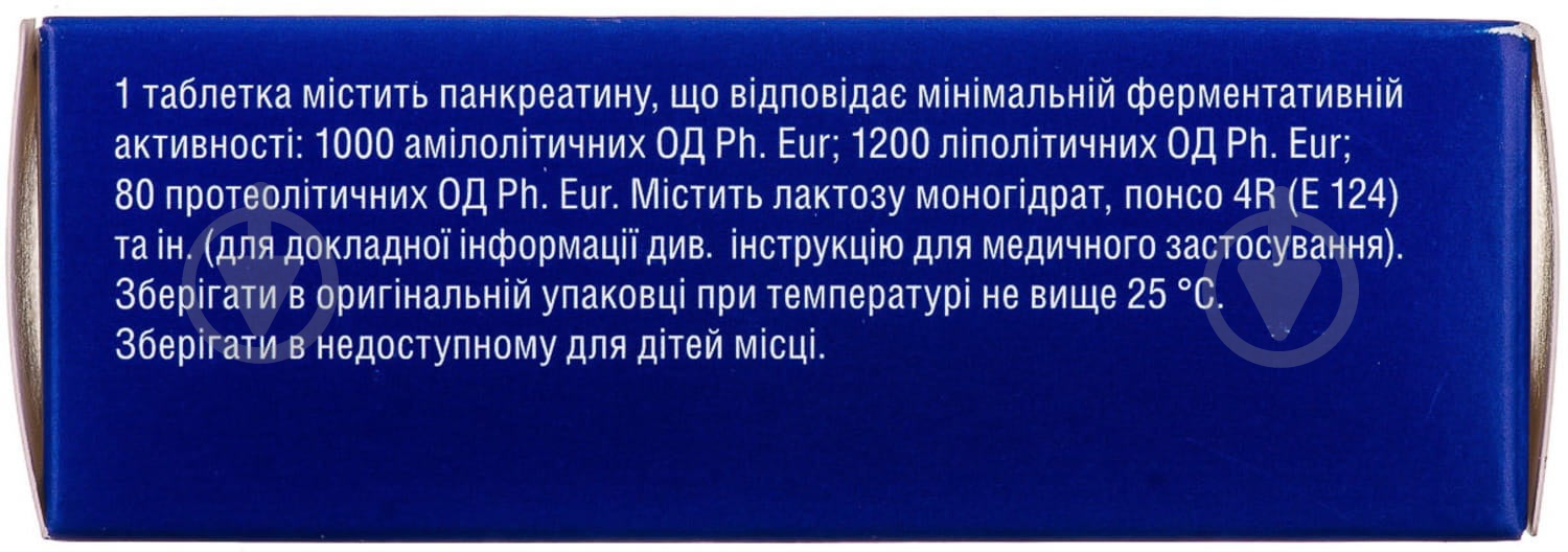 Панкреатин в/о киш. / рас.. №60 (10х6) таблетки 0,25 г - фото 2
