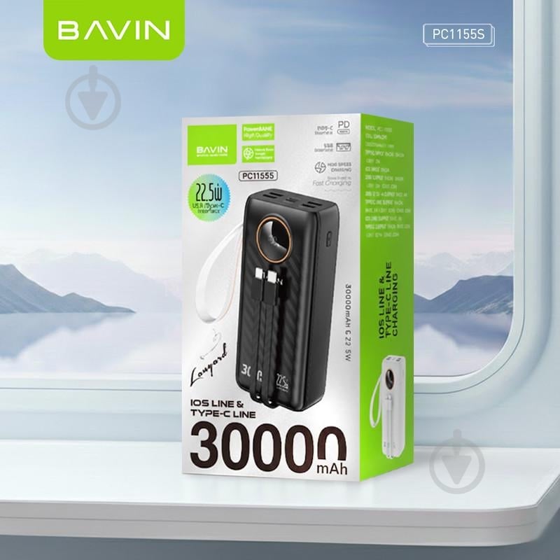 Повербанк BAVIN 30000 mAh white (Y-PC1155S-WH) - фото 5