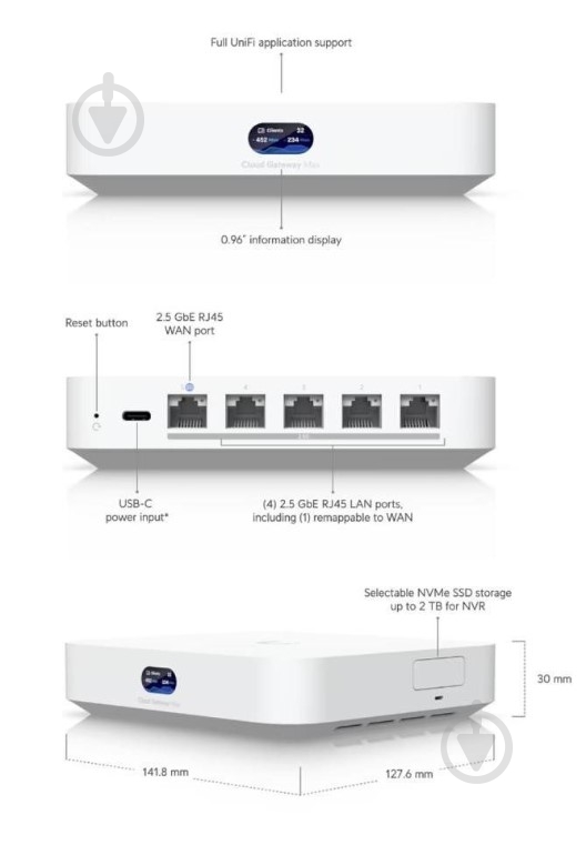 Маршрутизатор Ubiquiti Cloud Gateway Max UCG-MAX - фото 3
