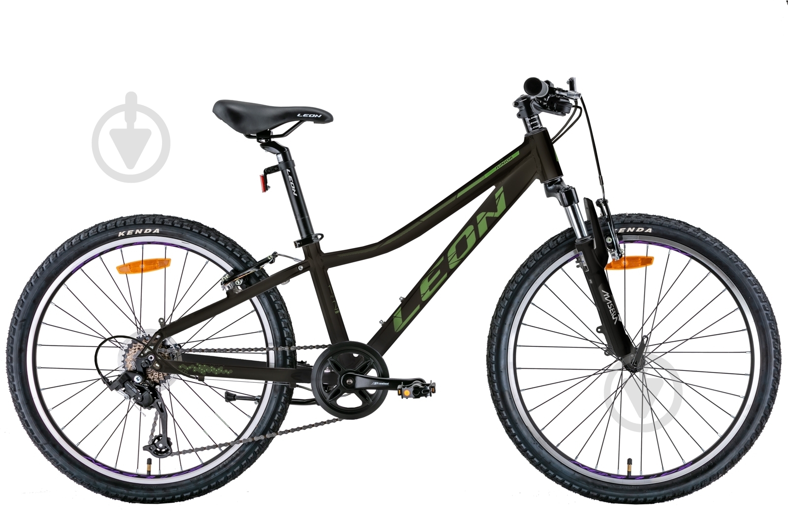Велосипед Leon 24" 12"(30 см) JUNIOR OPS-LN-24-083 черный с хаки - фото 1 Велосипед Leon 24" 12"(30 см) JUNIOR OPS-LN-24-083 черный с хаки - фото 1