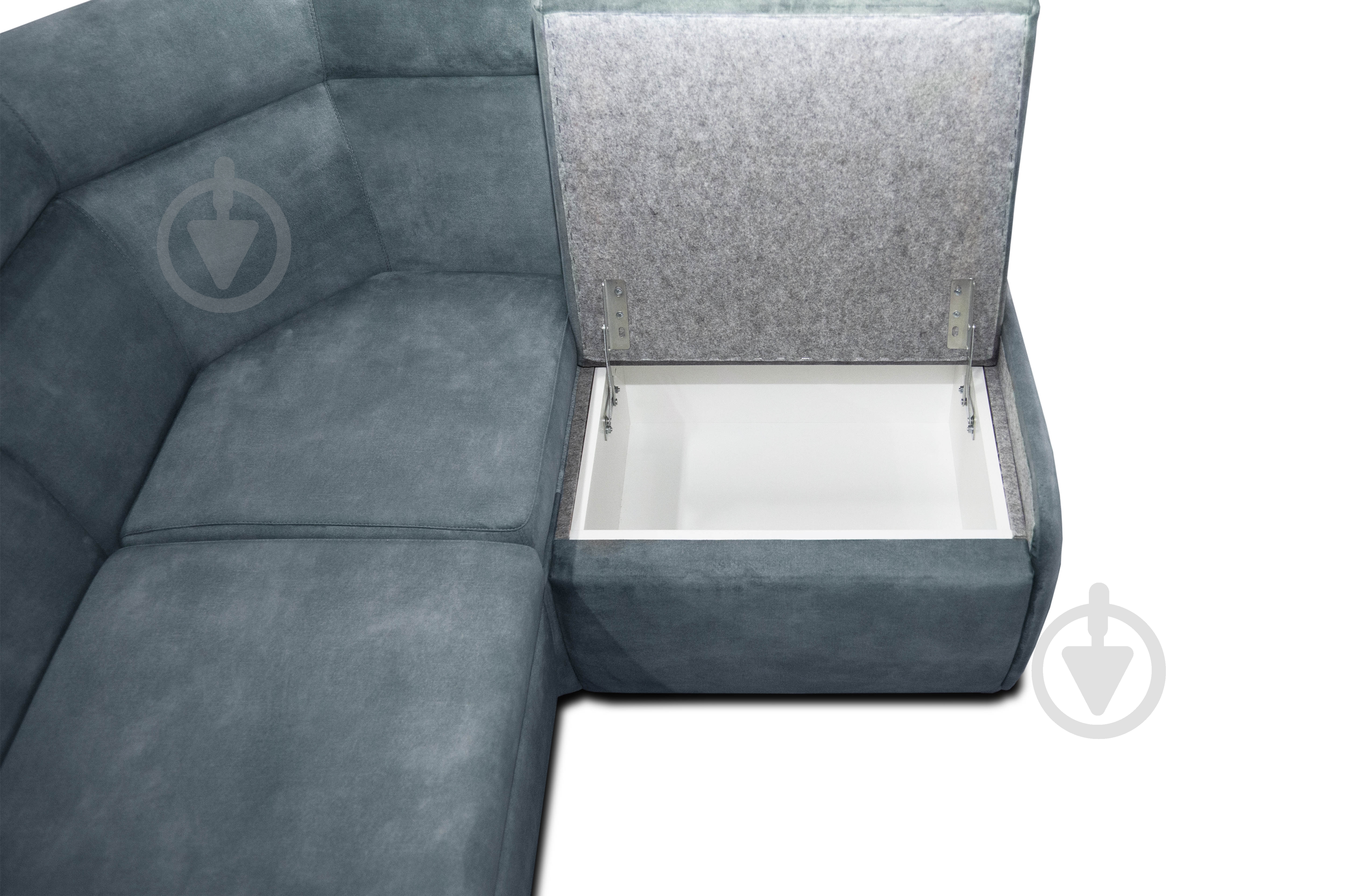 Уголок кухонный Лаунж 2150x1320x850 мм правый синий / синий - фото 5 Уголок кухонный Лаунж 2150x1320x850 мм правый синий / синий - фото 5