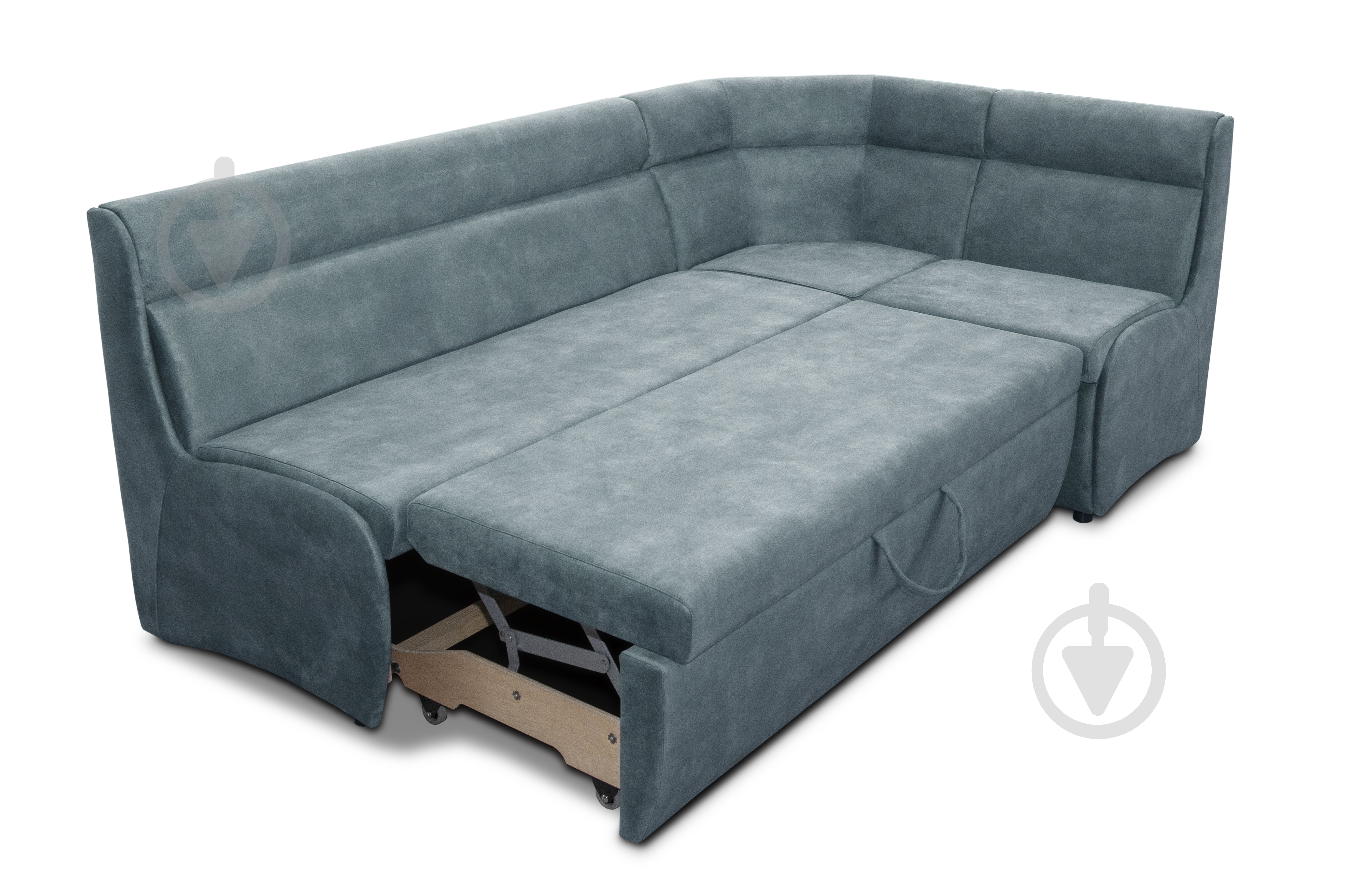 Уголок кухонный Лаунж 2150x1320x850 мм правый синий / синий - фото 3 Уголок кухонный Лаунж 2150x1320x850 мм правый синий / синий - фото 3