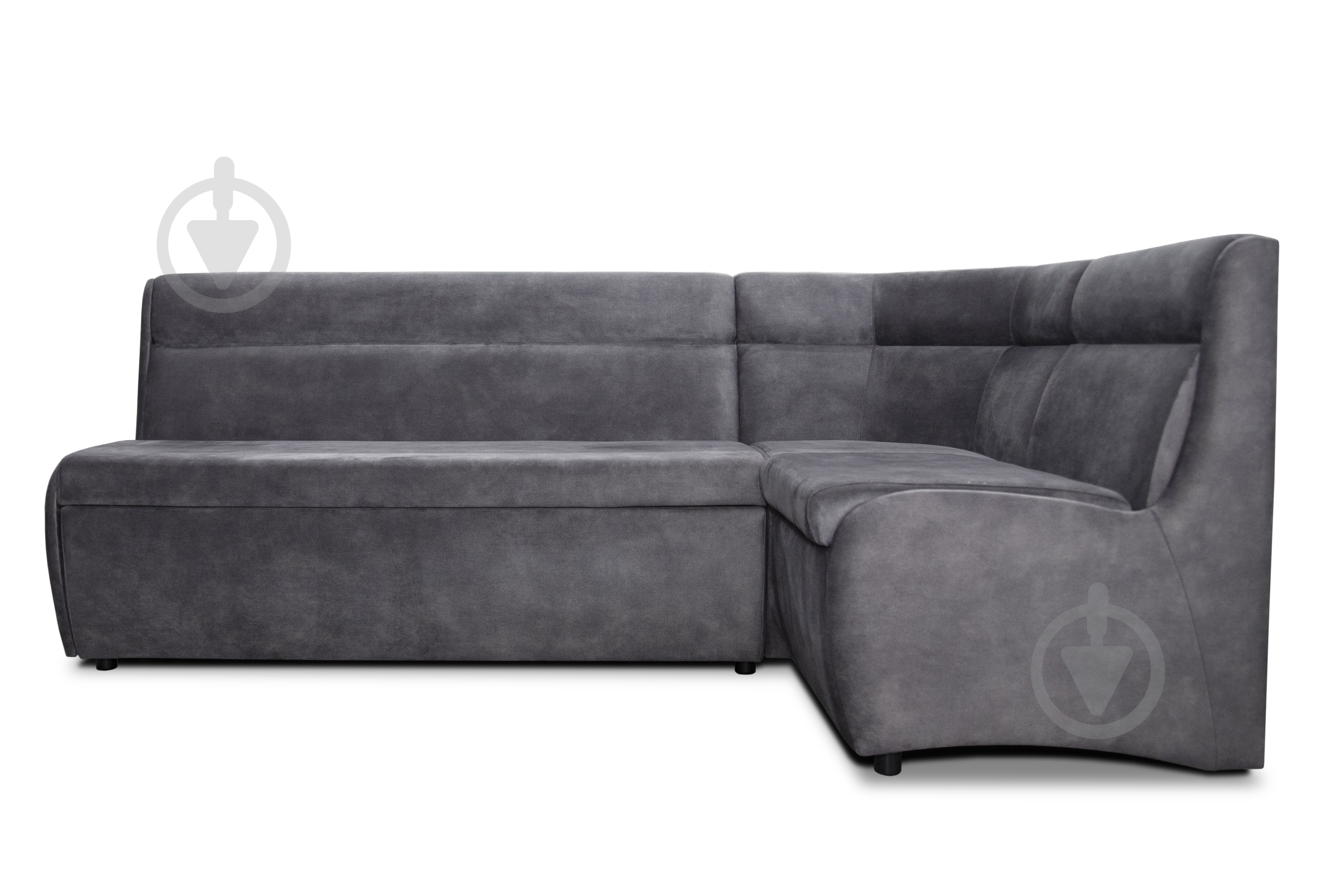 Уголок кухонный Лаунж 2105x1320x850 мм правый серый / серый - фото 1 Уголок кухонный Лаунж 2105x1320x850 мм правый серый / серый - фото 1