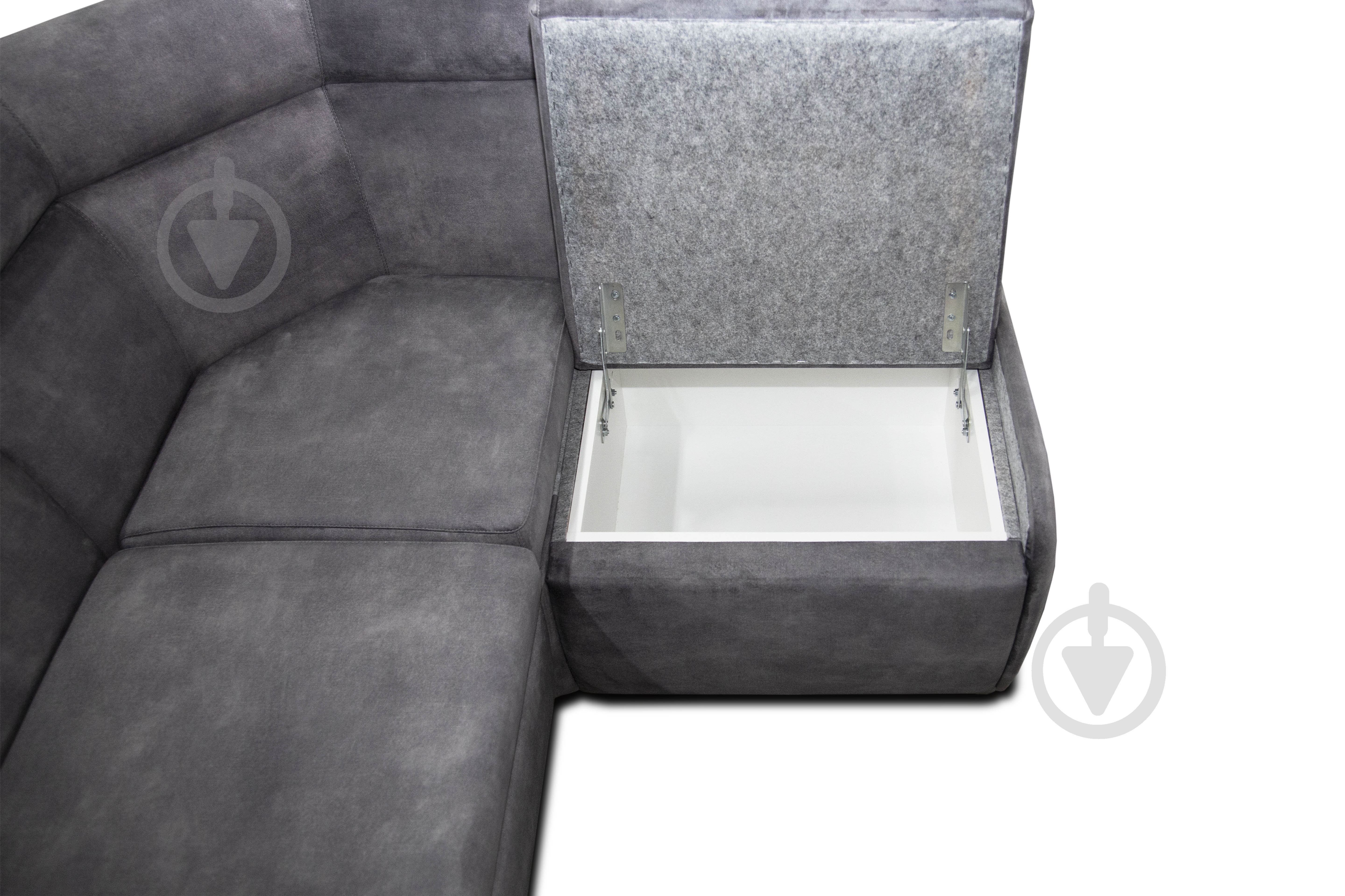 Уголок кухонный Лаунж 2105x1320x850 мм правый серый / серый - фото 5 Уголок кухонный Лаунж 2105x1320x850 мм правый серый / серый - фото 5