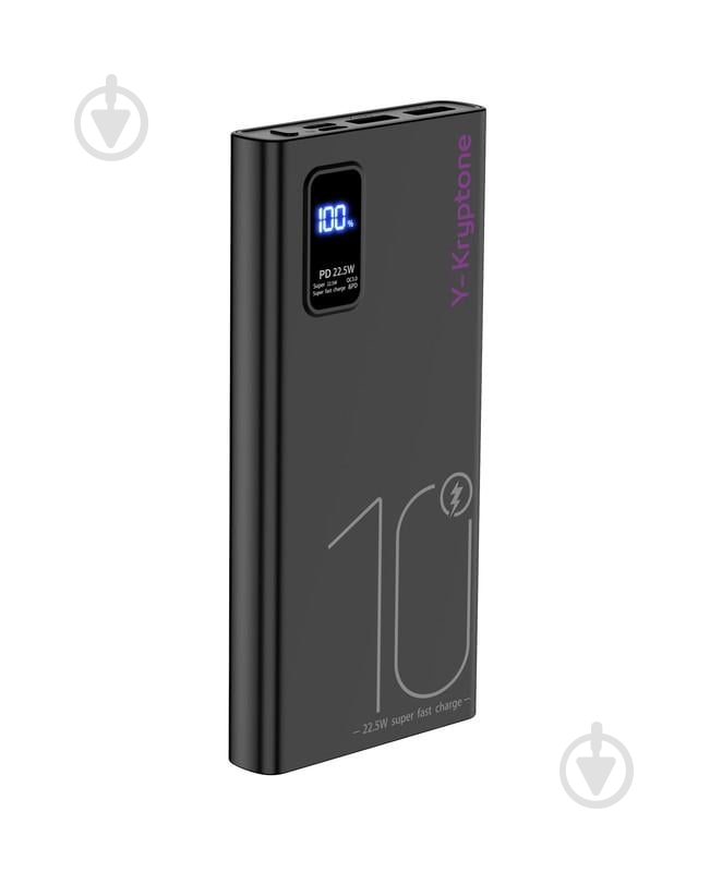 Повербанк Y-Kryptone 10000 mAh black (YK-GT19-B) - фото 1