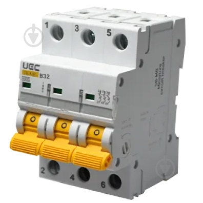 Автоматический выключатель UEC SB-M8 3P 32A B 4,5кA MCB45-3-032-B - фото 1
