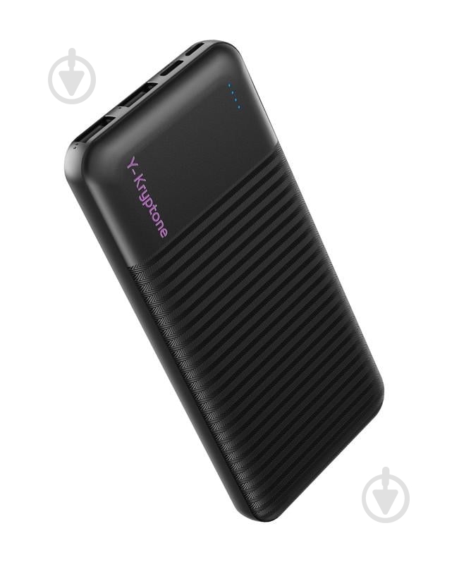 Повербанк Y-Kryptone 10000 mAh black (YK-N13-B) - фото 1 Повербанк Y-Kryptone 10000 mAh black (YK-N13-B) - фото 1