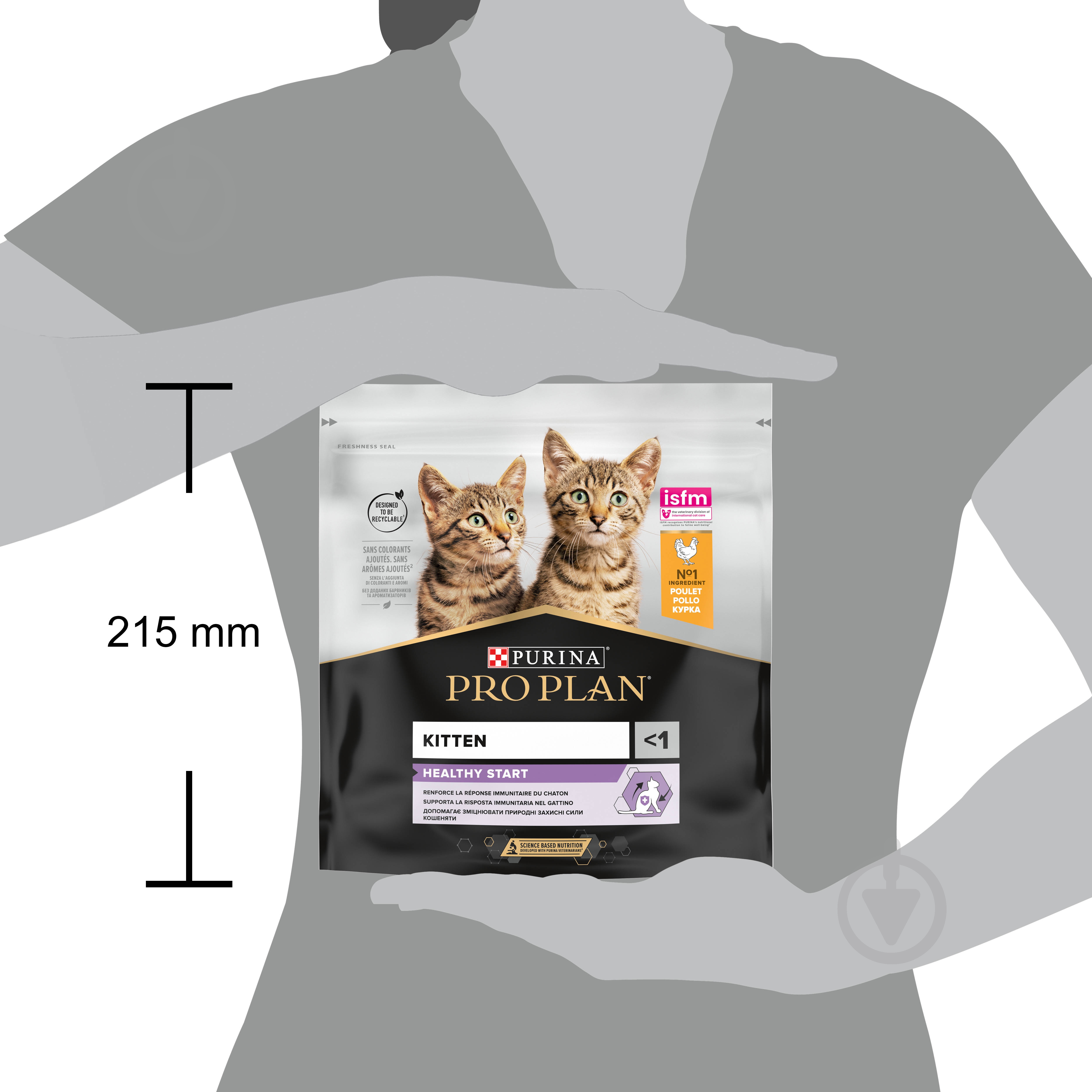 Корм сухой для котят ProPlan by Purina Kitten <1 Healthy Start с курицей 400 г - фото 3