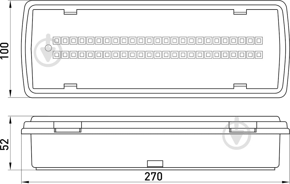 Світильник аварійний E.NEXT e.emerg.507L-50.led.Li.3h.IP65, не постійний 50 LED білий l0660043 - фото 6