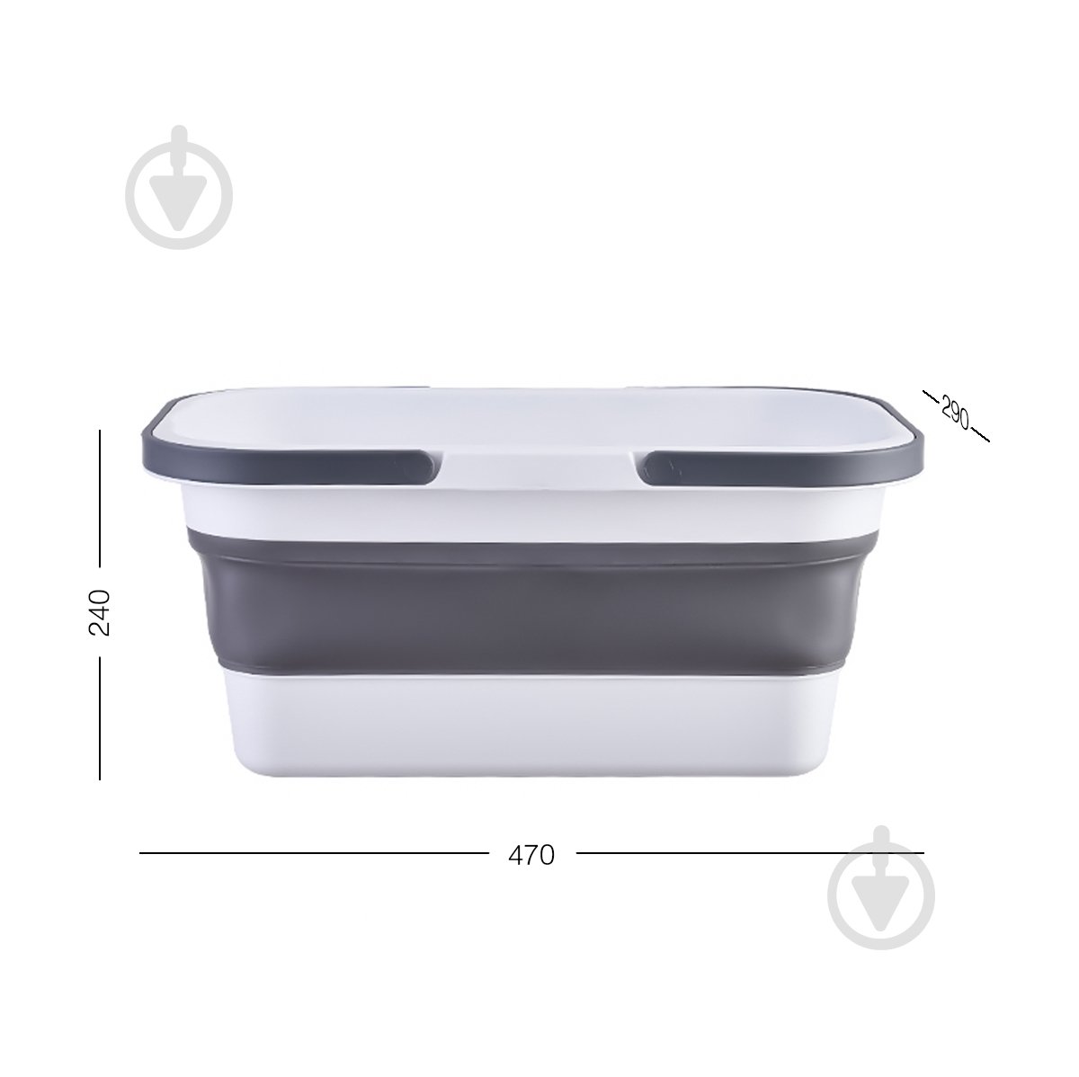 Ведро обычное MVM BIN-19 16 л серый/белый - фото 7 Ведро обычное MVM BIN-19 16 л серый/белый - фото 7