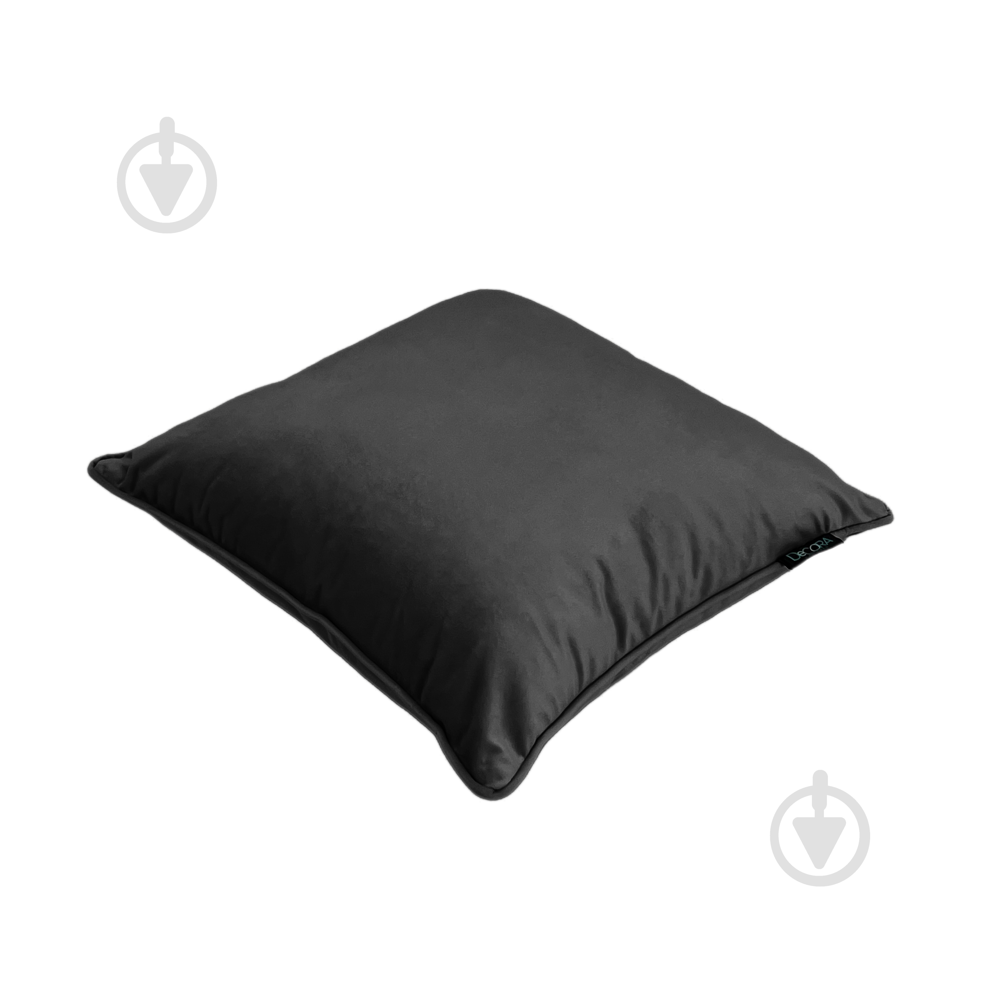 Подушка декоративная VELOUR с кантом 60x60 см черный Decora textile - фото 2 Подушка декоративная VELOUR с кантом 60x60 см черный Decora textile - фото 2