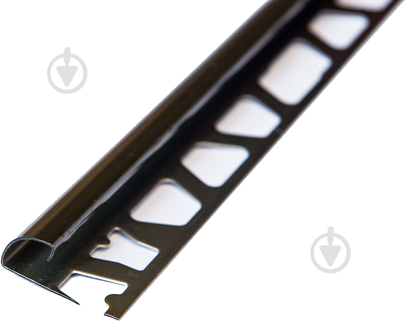 Профиль полукруглый нержавеющая сталь 12 мм 2,7 м черный глянец - фото 1