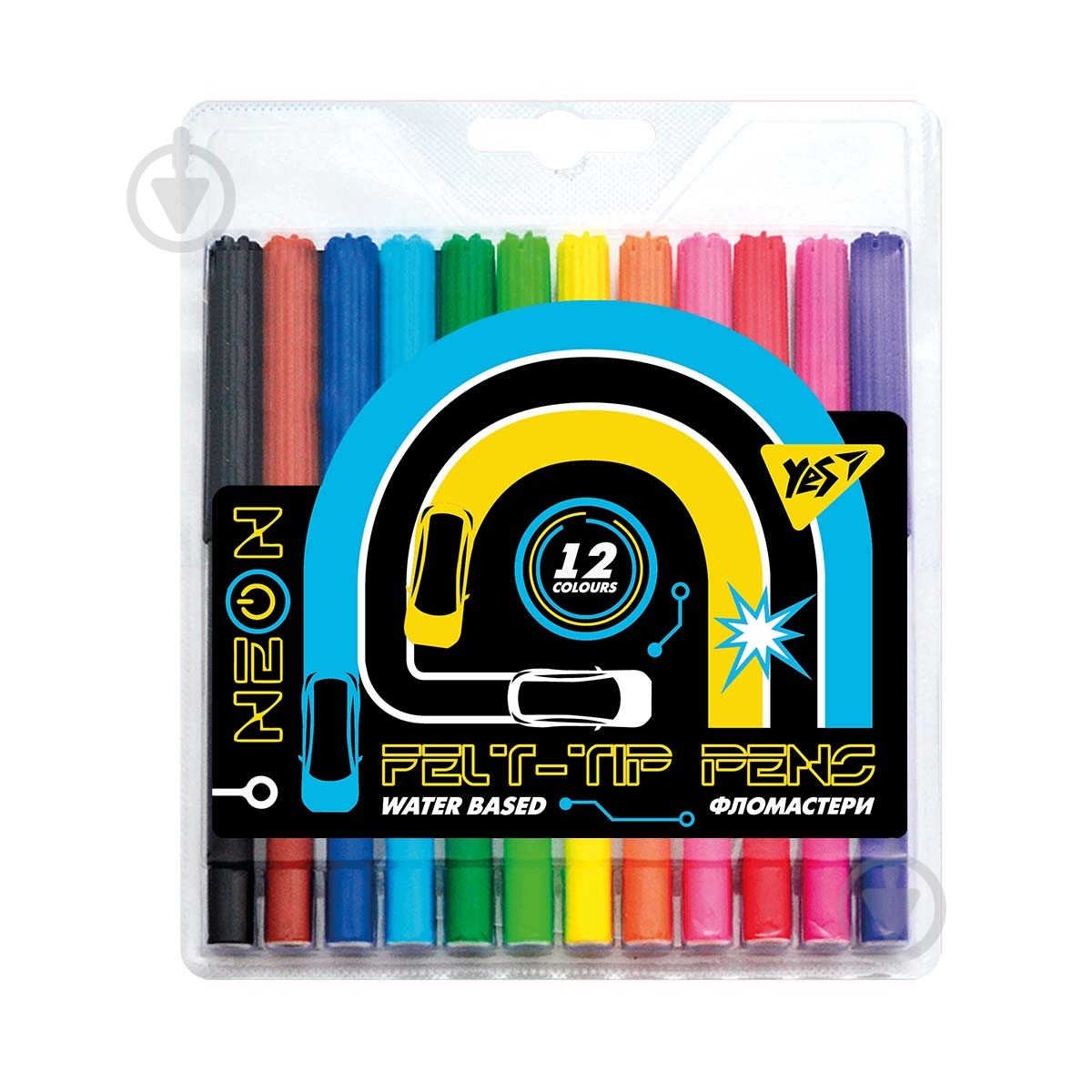 Набор фломастеров 12 цветов Ultrex YES - фото 1