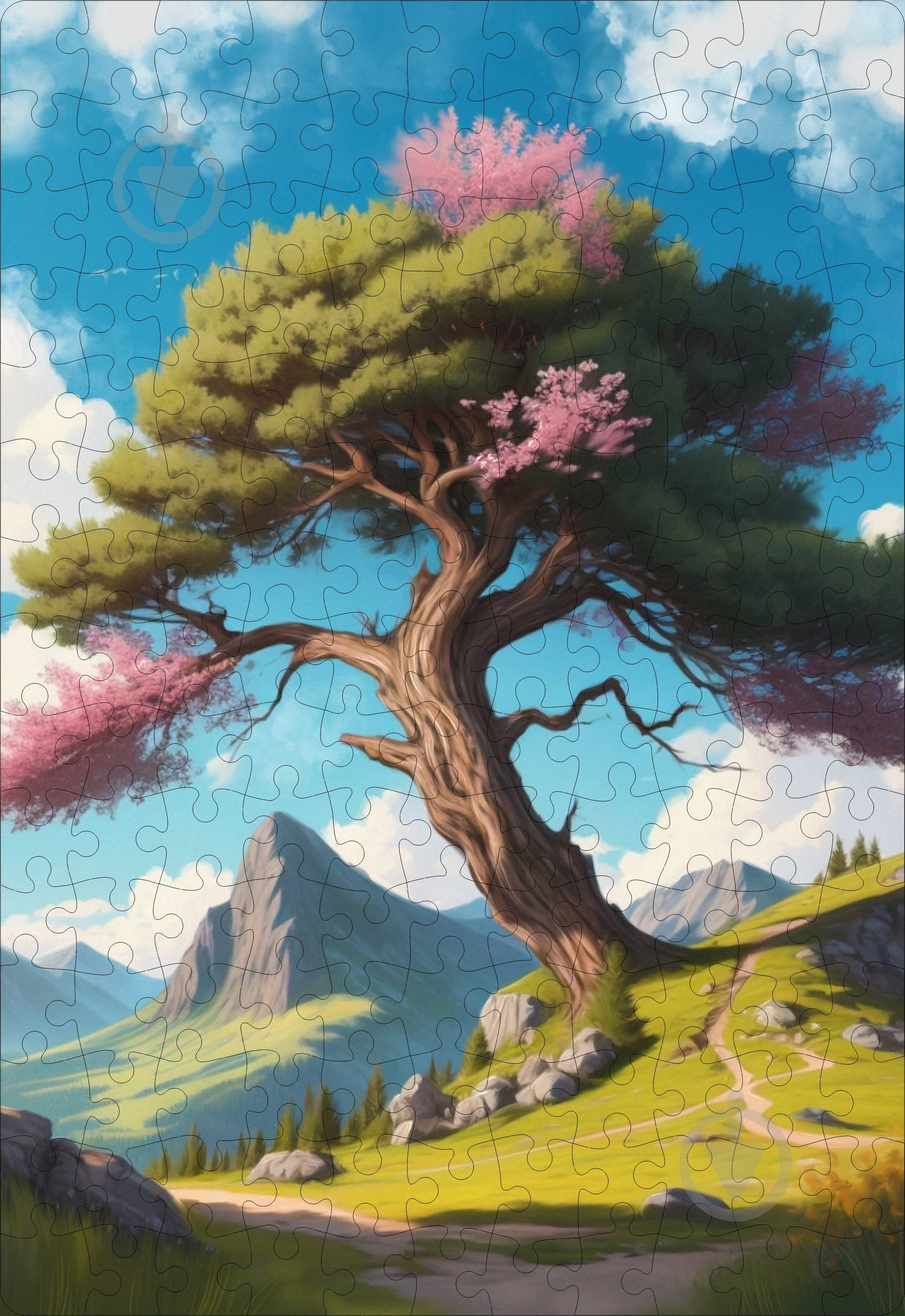 Пазл деревянный MISLT Дерево в горах - фото 1