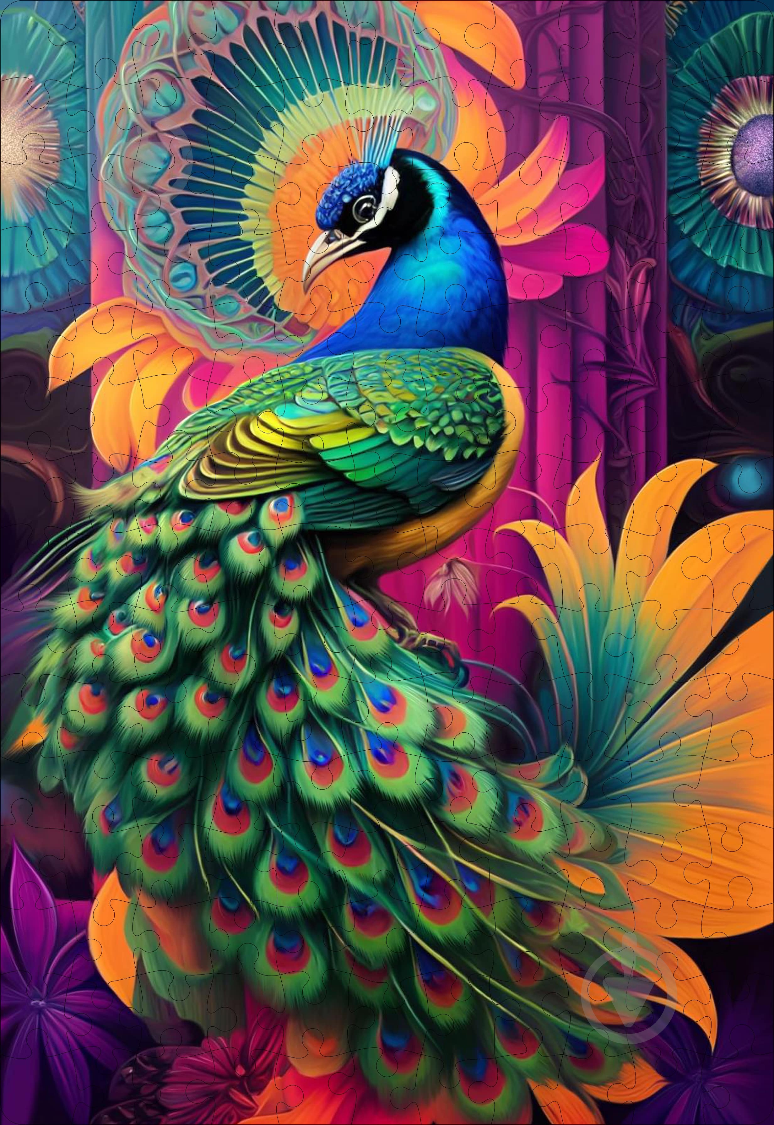 Пазл деревянный MISLT Павлин - фото 1