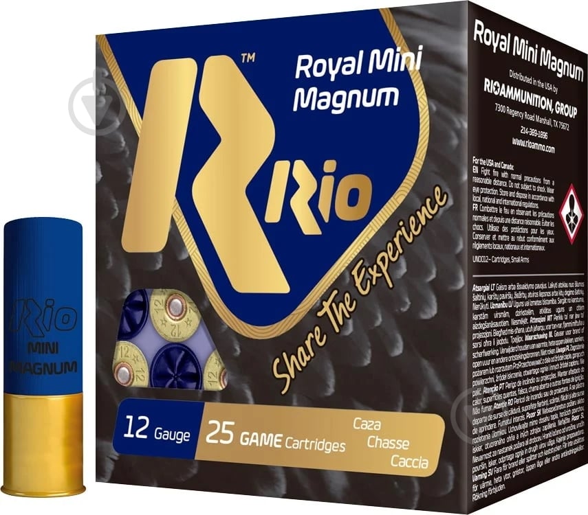 Патрони RIO MiniMagnum NEW кал. 12/70 дріб №00 (4.5 мм) наважка 42 г - фото 1
