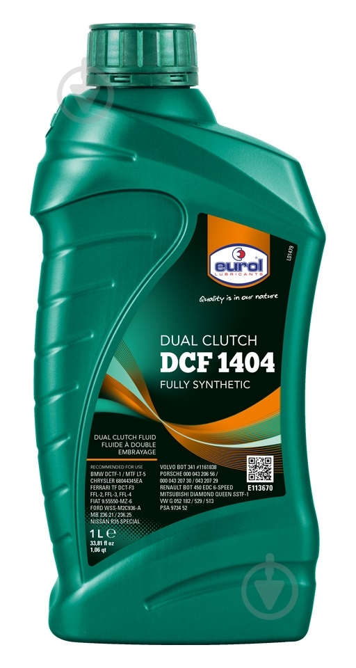 Масло трансмиссионное Eurol DCF 1404 DCT 1 л - фото 1 Масло трансмиссионное Eurol DCF 1404 DCT 1 л - фото 1