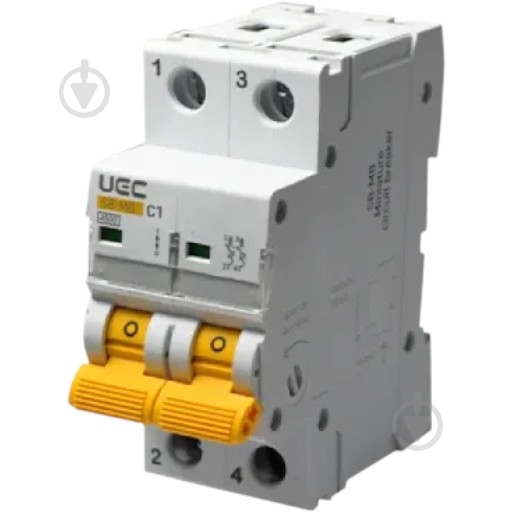 Автоматический выключатель UEC SB-M8 2P 01A C 4,5кA MCB45-2-001-C - фото 1