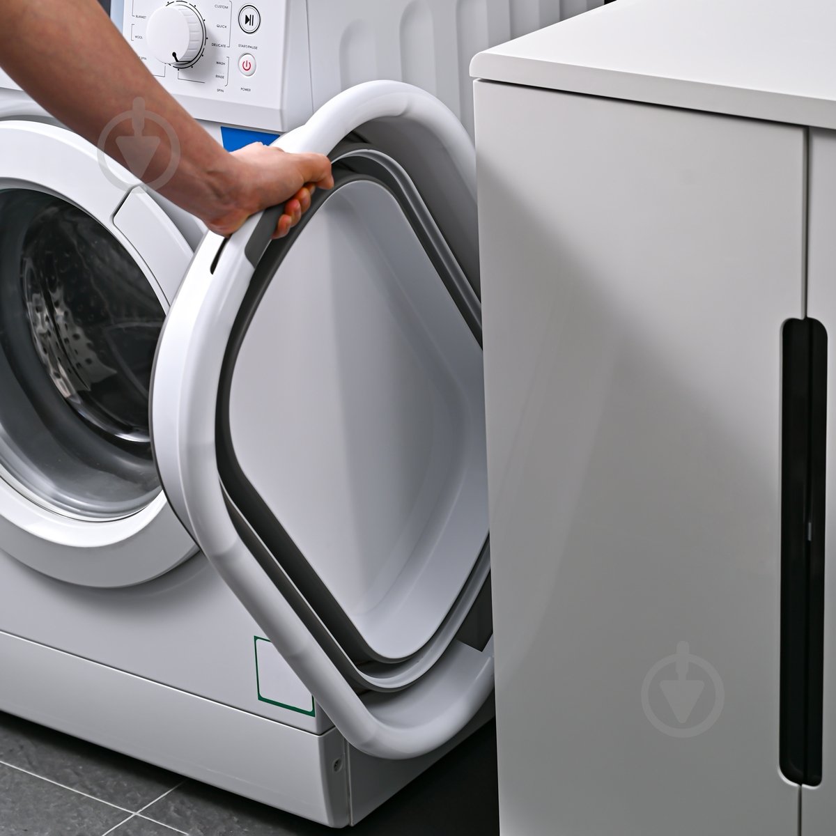 Корзина MVM BIN-18 26 л белый/серый - фото 4