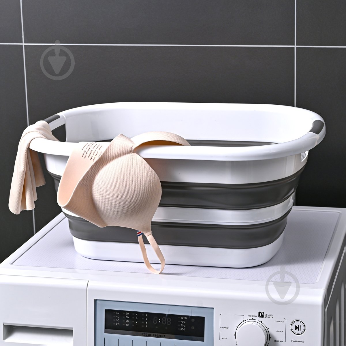 Корзина MVM BIN-18 26 л белый/серый - фото 5