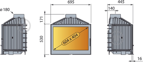 Топка для камина Liseo L7 - фото 2 Топка для камина Liseo L7 - фото 2