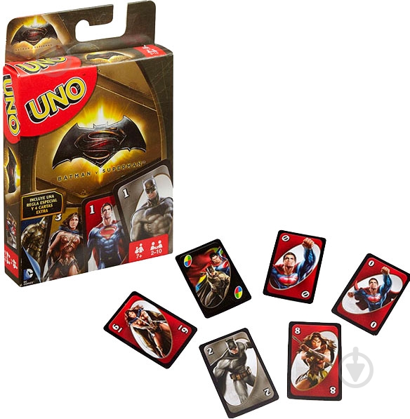 Игра настольная Uno Бэтмен против Супермена DRL58 - фото 1