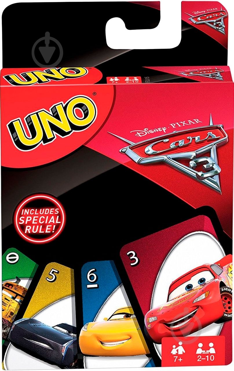 Игра настольная Uno Тачки 3 FDJ15 - фото 1 Игра настольная Uno Тачки 3 FDJ15 - фото 1