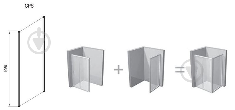 Душевая стенка Ravak CPS-90 satin TRANSPARENT - фото 2 Душевая стенка Ravak CPS-90 satin TRANSPARENT - фото 2
