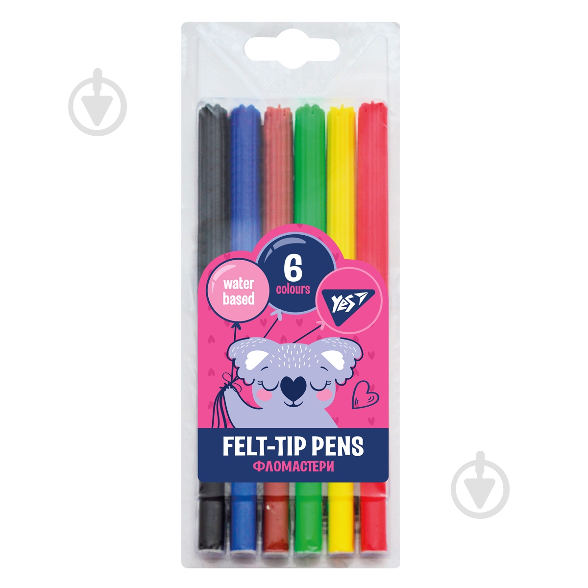 Набор фломастеров 6 цветов Koala YES - фото 1