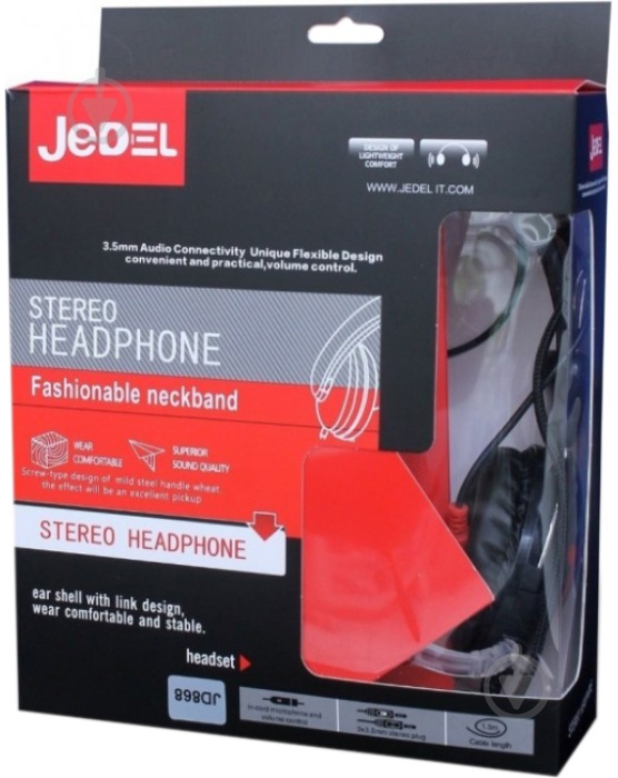 Наушники Jedel black/red (JD-868) - фото 4