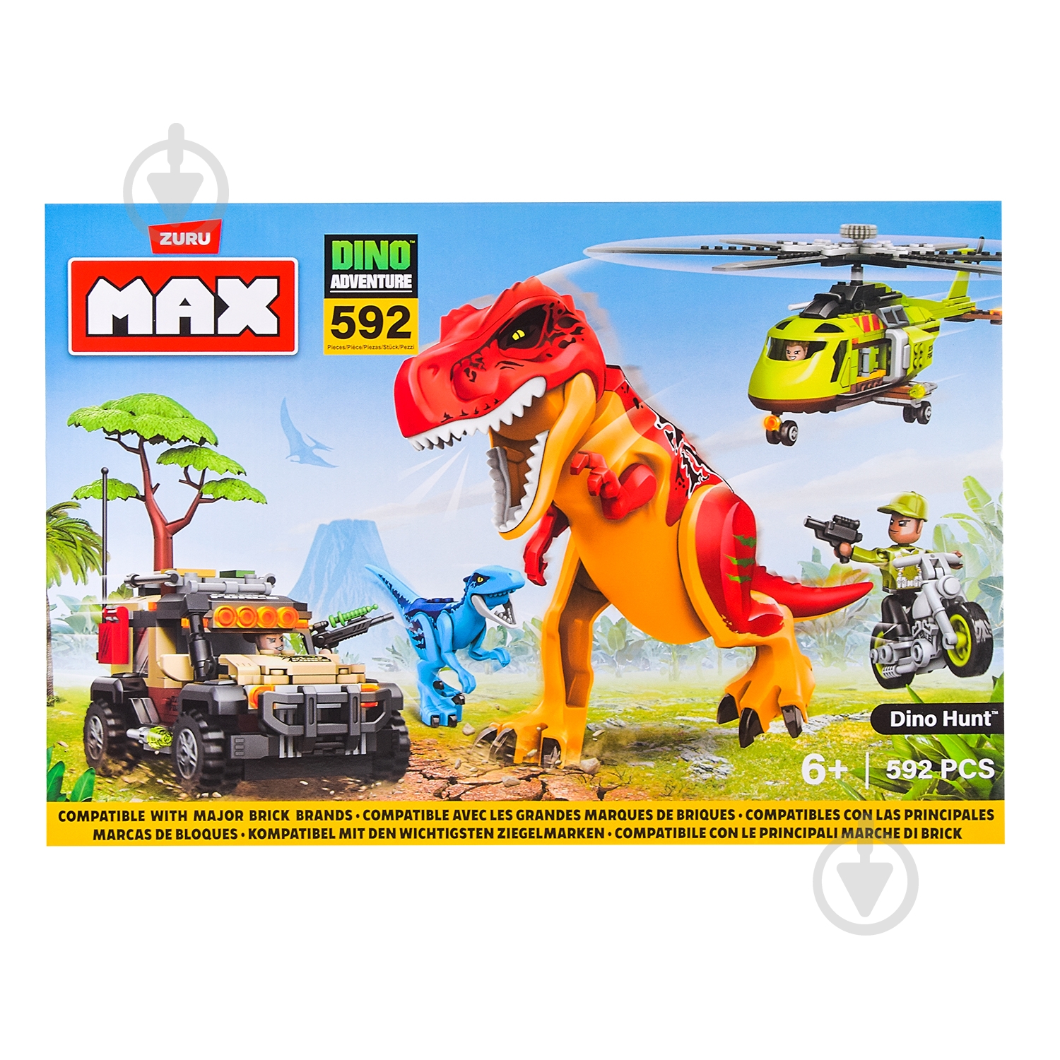 Конструктор Zuru MAX-DINO ADVENTURE 592 детали 83156 - фото 2 Конструктор Zuru MAX-DINO ADVENTURE 592 детали 83156 - фото 2
